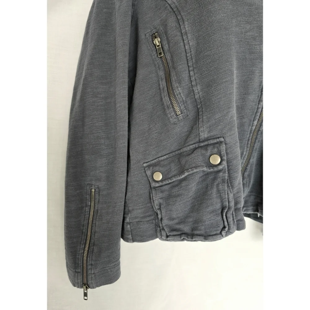 Eddie Bauer▪️100% Cotton Utility Moto Hooded Zip-Up Jacket
